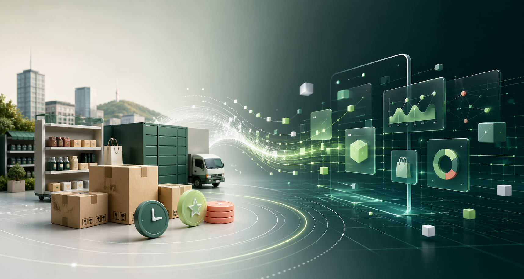 오프라인 사물과 온라인 데이터 공간이 연결되는 VSTATION 플랫폼 이미지