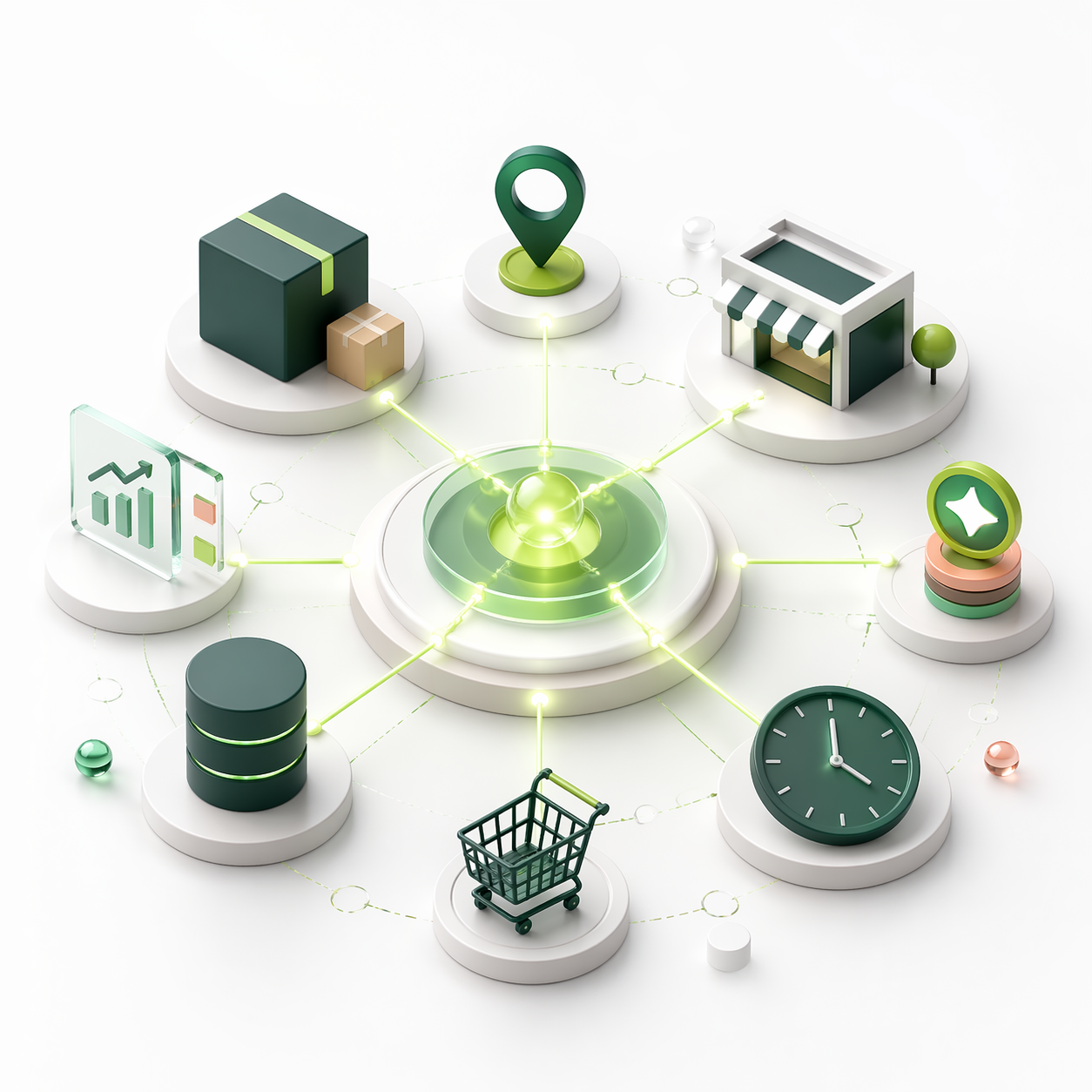 온라인과 오프라인 연결 지점을 표현한 포인트 이미지